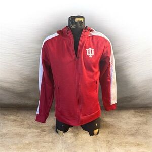 Colosseum Red and White Men's IU Jacket with Hood Men’s Size Small